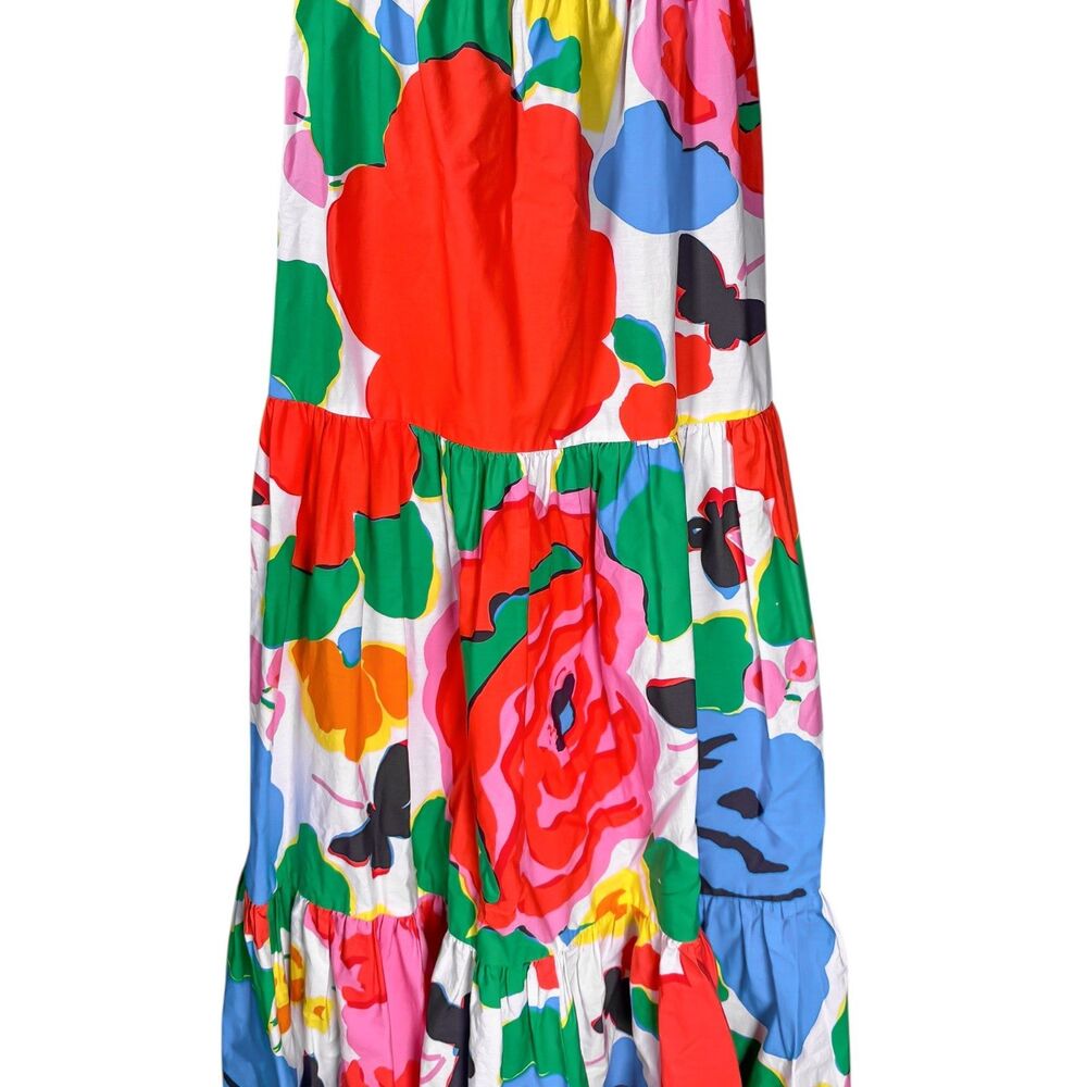J. Crew Women's Maxi Dress Ratti Jardin Floral Tiered Colorful Vacation Beach 14 - Picture 6 of 9